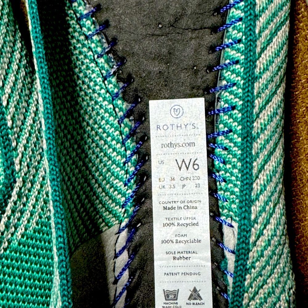 Rothy’s The Point Calypso Stripe, Size 6 - image 8